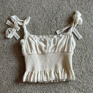 White Aritzia blouse!!